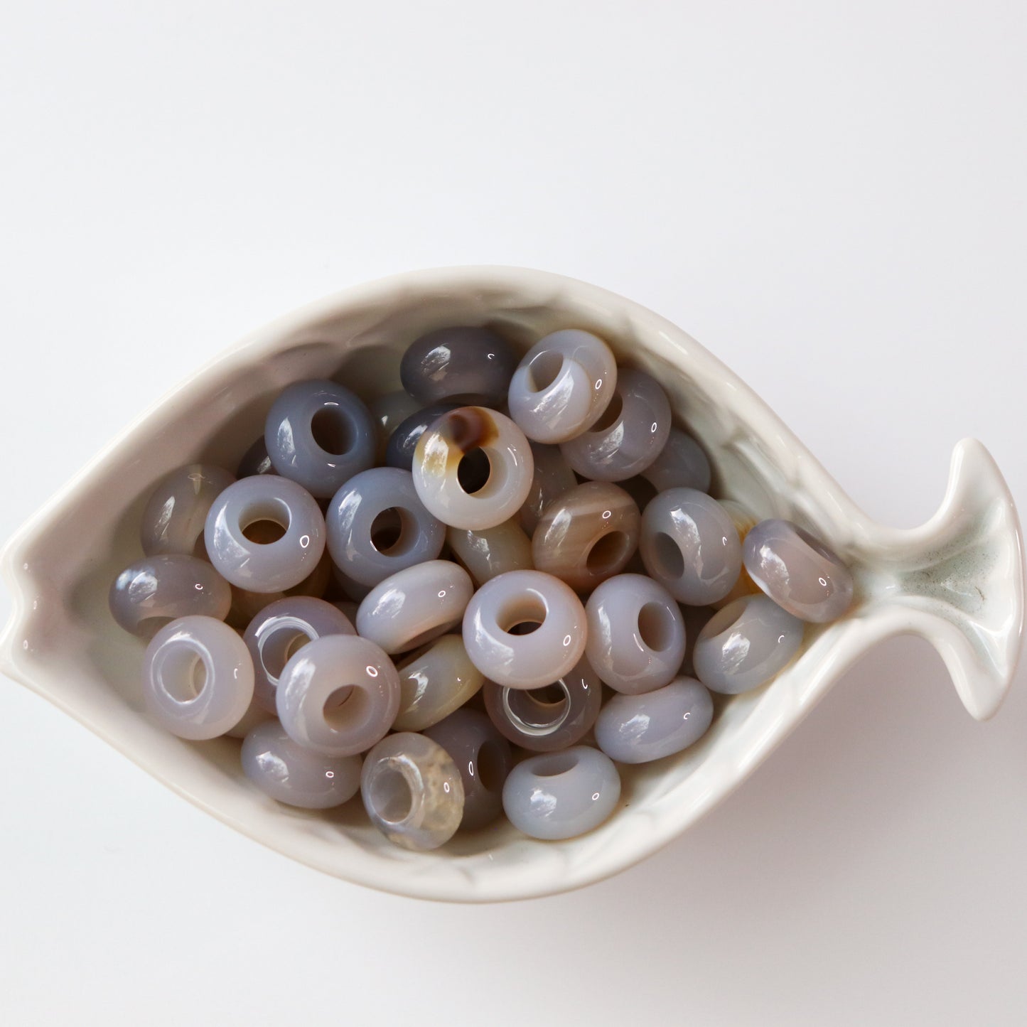 Gray Agate Loc Bead